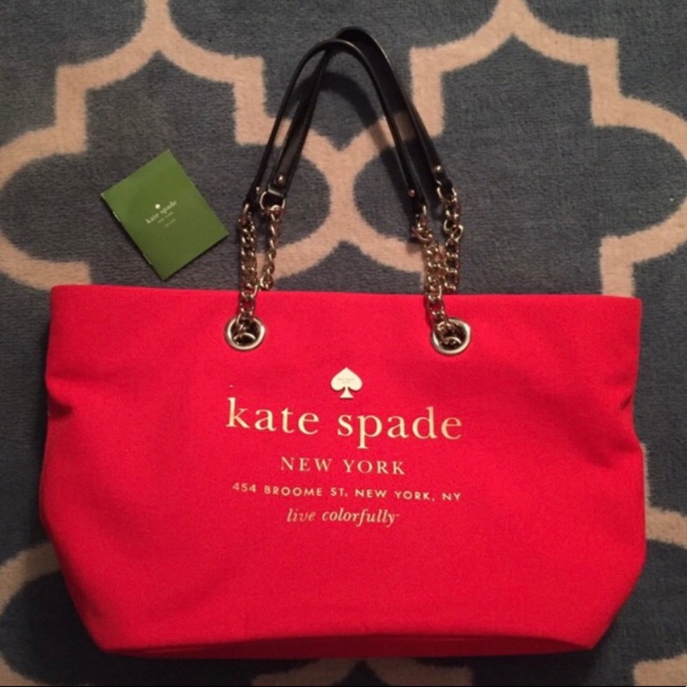 Kate Spade NWT- East Broadway Logo Dynasty Red tote